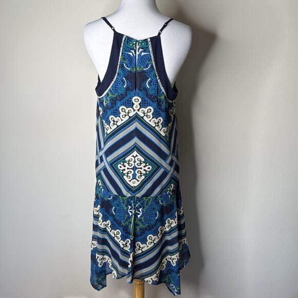 Adelyn Rae Navy Print Handkerchief Tank Dress - Picture 4 of 5